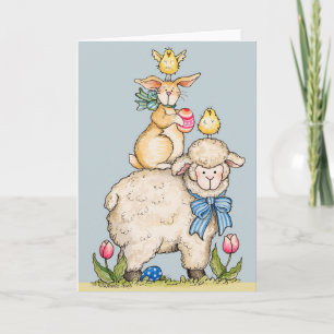 Festiva Animales de Pascua - tarjeta de felicitación