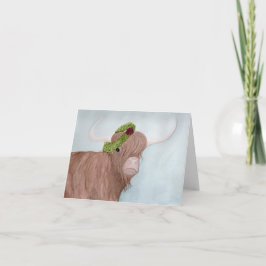 Festiva Animales de vacaciones inusuales: tarjeta de vaca 