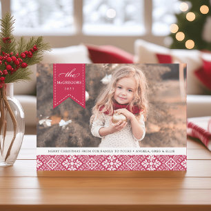 Festiva Año Banner   Tarjeta fotográfica de vacaciones
