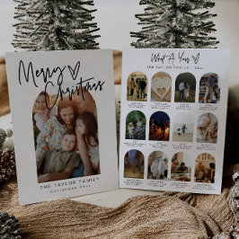 Festiva Años Modernos En La Tarjeta De Navidades De Fotogr