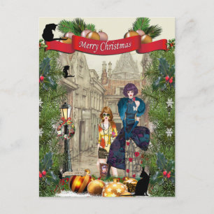Festiva Anton Pieck en la antigua postal de Amsterdam