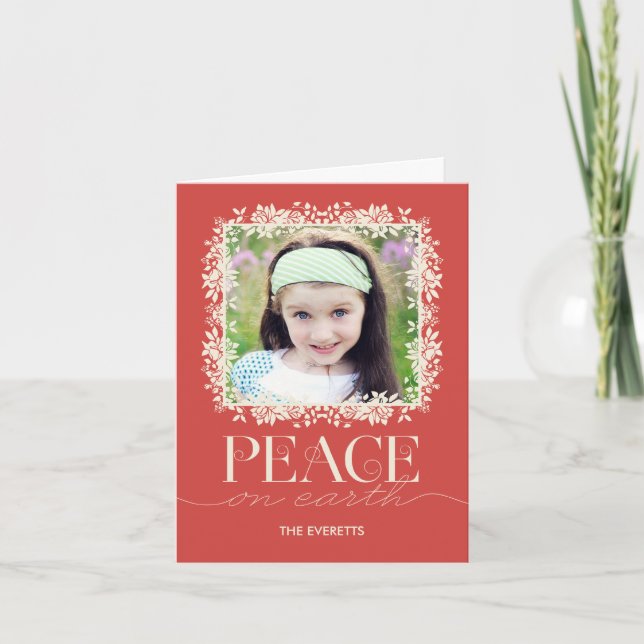 Festiva Apacible tarjeta de felicitación de festividad flo (Anverso)