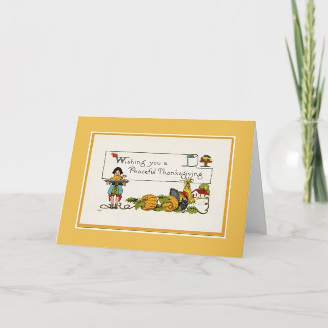 Festiva Apacible tarjeta de felicitación de oro de Acción  (Anverso)