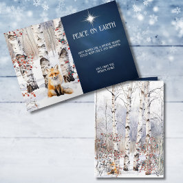 Festiva Apenos en invierno con tarjeta de Navidades Red Fo