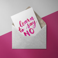 Aprende a no decir palabras sabias - tarjeta rosa