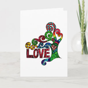 Festiva Árbol del amor - tarjeta de felicitaciones del el