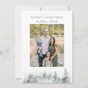 Festiva Árboles acuáticos rústicos elegante tarjeta de vac