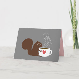 Festiva ardilla con tarjeta de amor Valentine Personalizad