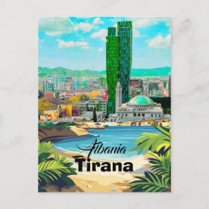 Festiva Arte de postal de viaje a Tirana Albania, Arte pos