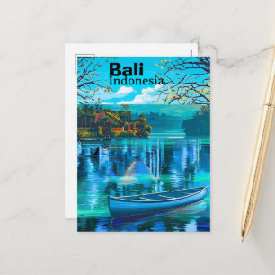 Festiva Arte de postal de viaje de Bali, horizonte de Bali
