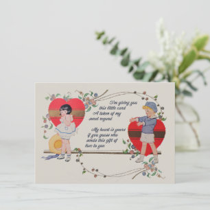 Festiva Arte de tarjeta del día de San Valentín victoriana