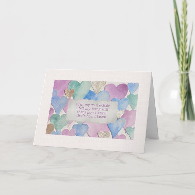Festiva "Así es como lo sé" Tarjeta de Amor Doblada (Anverso)