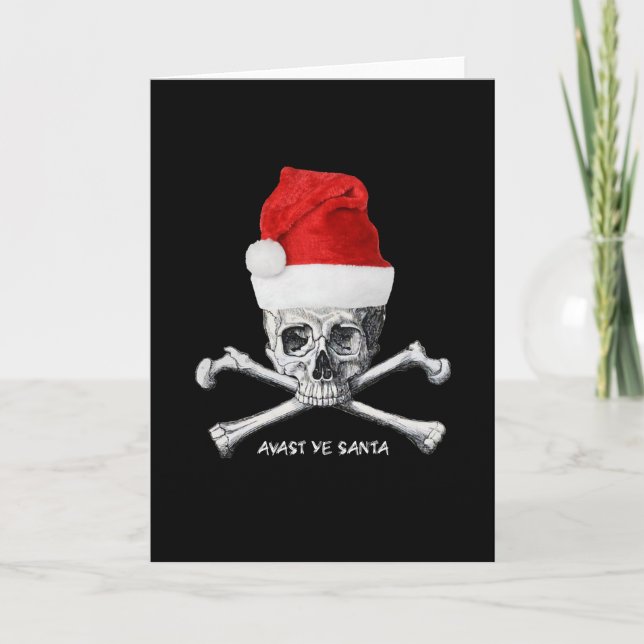 Festiva Avast tarjeta de Cristmas del pirata del día de (Anverso)