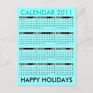 Festiva Azul de la postal del calendario 2011 buenas
