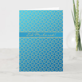 Festiva Azul y tarjeta de Eid del Oro-efecto, modelo