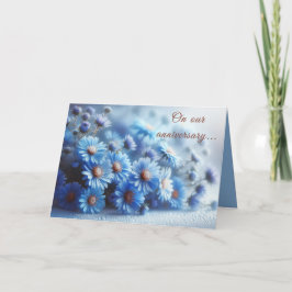 Festiva Azure Aster Flowers Collection - Tarjeta de aniver