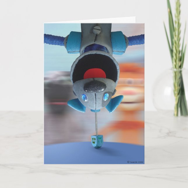 Festiva B.A.R.K. tarjeta del dreidel (Anverso)