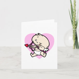 Festiva Baby Cupid Apuntando A La Tarjeta De Amor