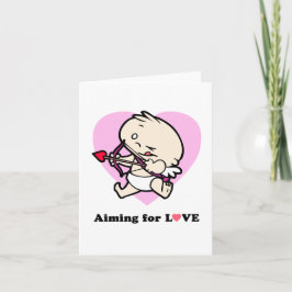 Festiva Baby Cupid Apuntando A La Tarjeta De Amor