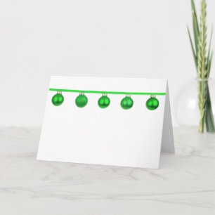 Festiva Balas verdes en la tarjeta de Navidades de cinta