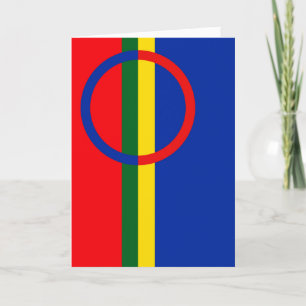 Festiva Bandera de la tarjeta de saludo del pueblo sami