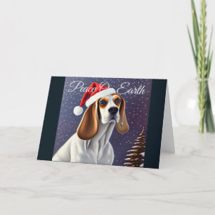 Festiva Beagle, tarjeta de vacaciones para Navidades