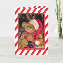 Beary Merry Teddy Bear Navidades Tarjeta de Saludo