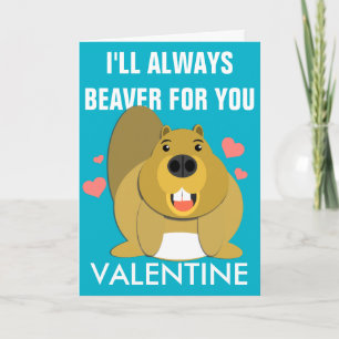 Festiva Beaver para usted a la tarjeta del día de San