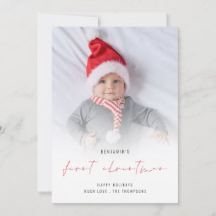 Festiva Bebé 1 Navidades Foto Tarjeta de vacaciones superp