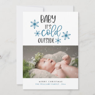 Festiva Bebé, hace frío fuera de la tarjeta de fotos de Na