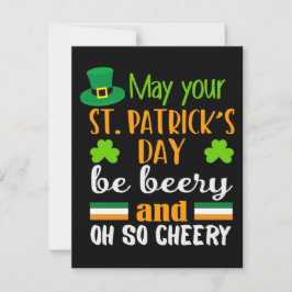 Festiva Beery Cheery Tarjeta de Saludo del Día de San Patr