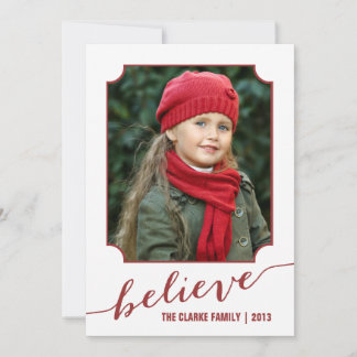 Festiva Believe Red | Tarjeta de vacaciones fotográficas