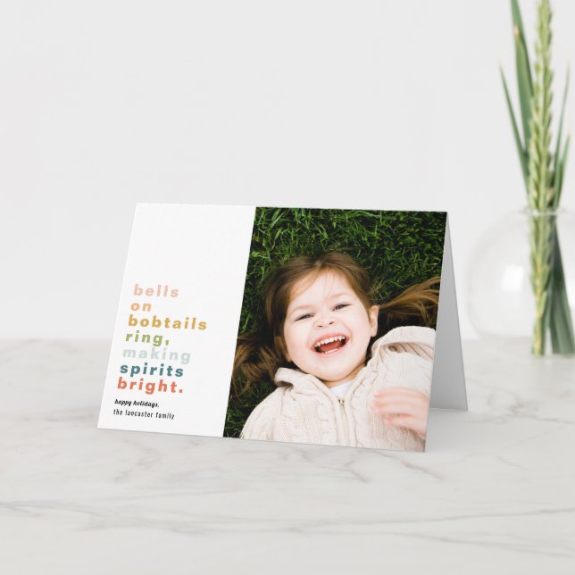 Festiva Bells sobre la tarjeta de felicitación Bobtail (Anverso)
