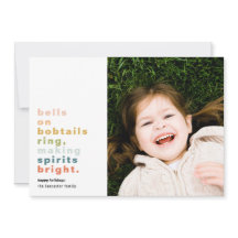 Bells sobre la tarjeta fotográfica de vacaciones d