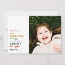Festiva Bells sobre la tarjeta fotográfica de vacaciones d