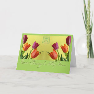 Festiva Bendiciones De Pascua Para La Tarjeta De Festivida