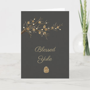 Festiva Bendita tarjeta de felicitación Yule Sabbat