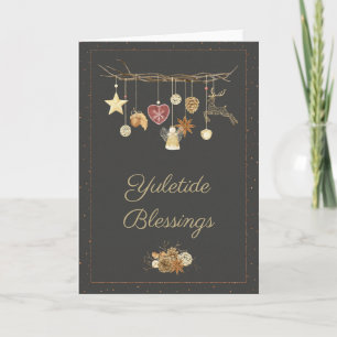 Festiva Bendita tarjeta de felicitación Yule Sabbat