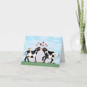 Festiva Besando vacas - Tarjeta de San Valentín