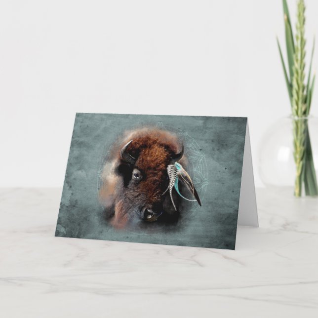 Festiva Bison - Tarjeta de felicitación (Anverso)