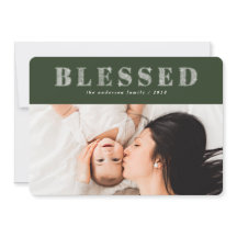 Blessed navidades foto tarjeta de vacaciones