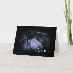 Festiva Blue Daisy Flower Love Valentine Tarjeta de felici