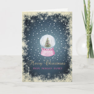 Festiva Bola de árbol de pino de Navidad, tarjeta de vacac