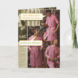 Festiva Bolas colgantes tarjeta de Navidades gay graciosos