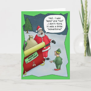 Festiva Bolas de Santa en tarjeta de felicitación de Sleig