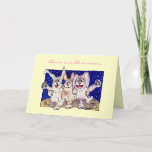 Festiva Bollos en una tarjeta de pascua feliz de la luna