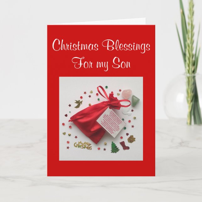 Festiva Bolsa de bendiciones de Navidades para mi tarjeta  (Anverso)