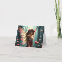 Bonita tarjeta de hadas románticas de lujo