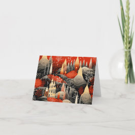 Festiva Bonita tarjeta de Navidades retro