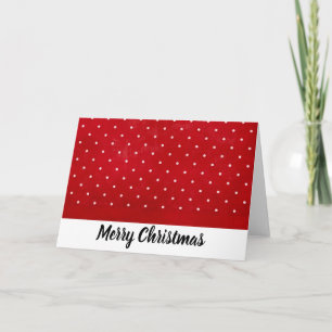 Festiva Bonito rojo oscuro con puntos Navidades tarjeta